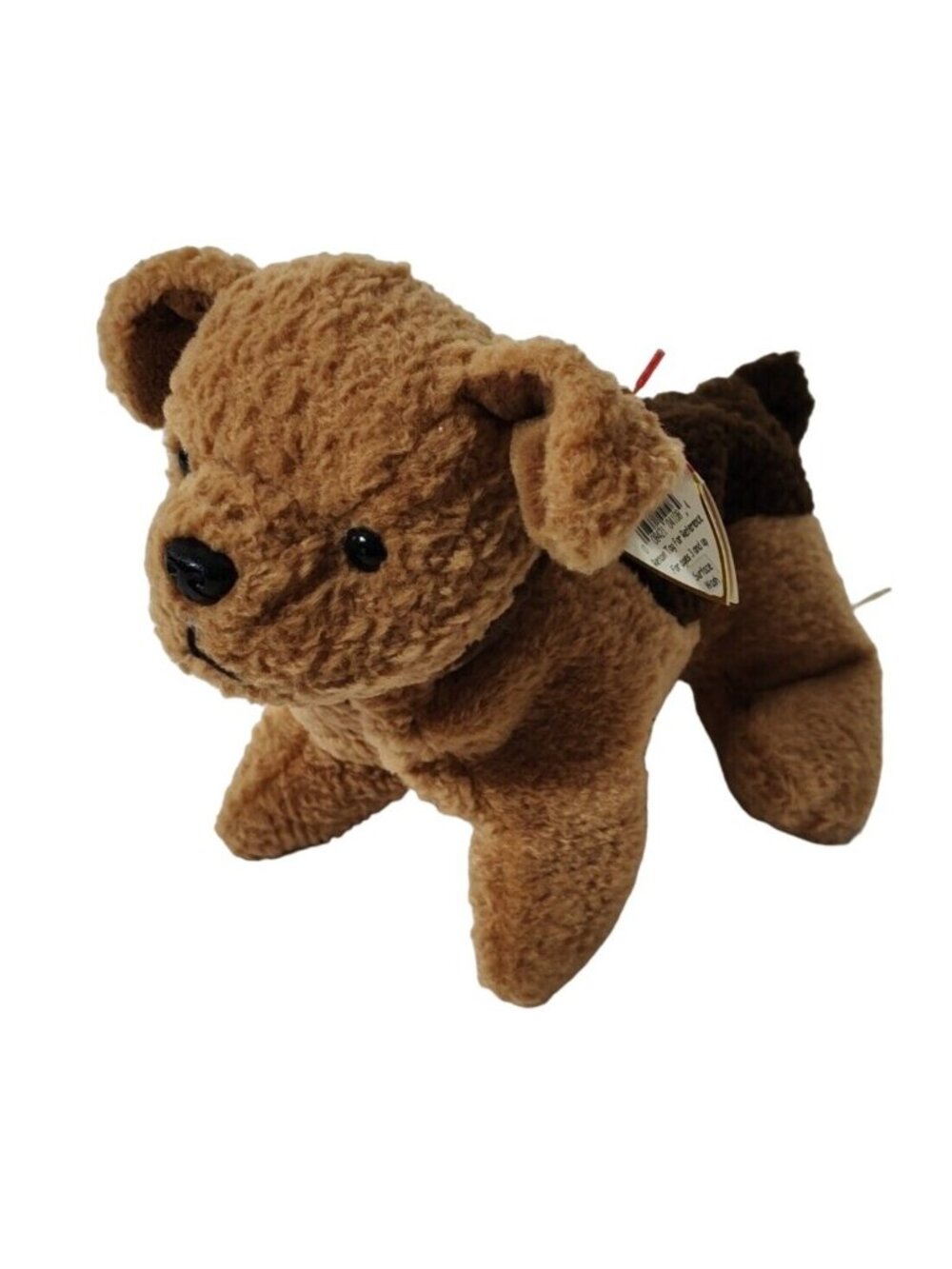 Vintage Ty Beanie Babies Tuffy Terrier Dog Plush Stuffed Animal 1996 6" Hang Tag